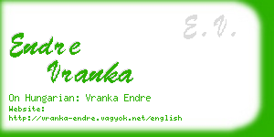 endre vranka business card